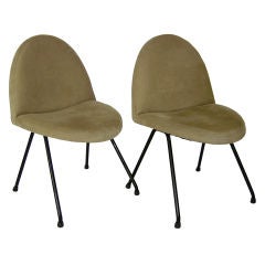 Pair of Joseph Andre Motte Tongue Chairs for Steiner