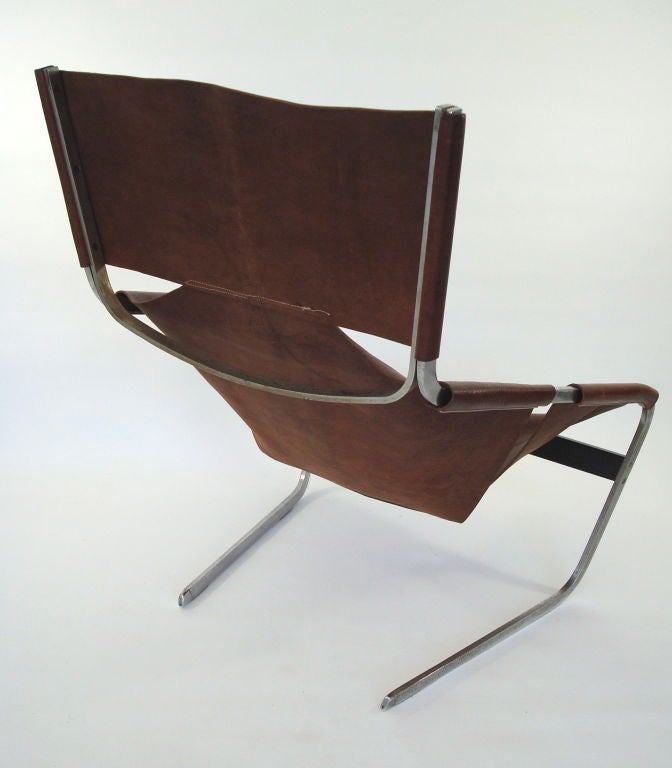 Pierre Paulin F444 Leather and Steel Chair for Artifort 1