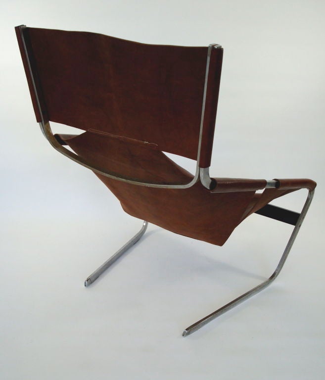 Pierre Paulin F444 Leather and Steel Chair for Artifort 2