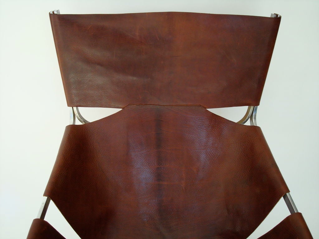 Pierre Paulin F444 Leather and Steel Chair for Artifort 5