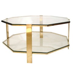 French Bronze 8 Sided Coffee Table