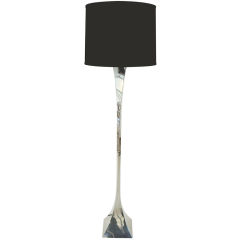 Italian Nickel Chromed Steel Floor Lamp by Stilnovo