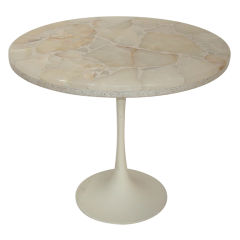 Saarinen Table with Custom Onyx Top