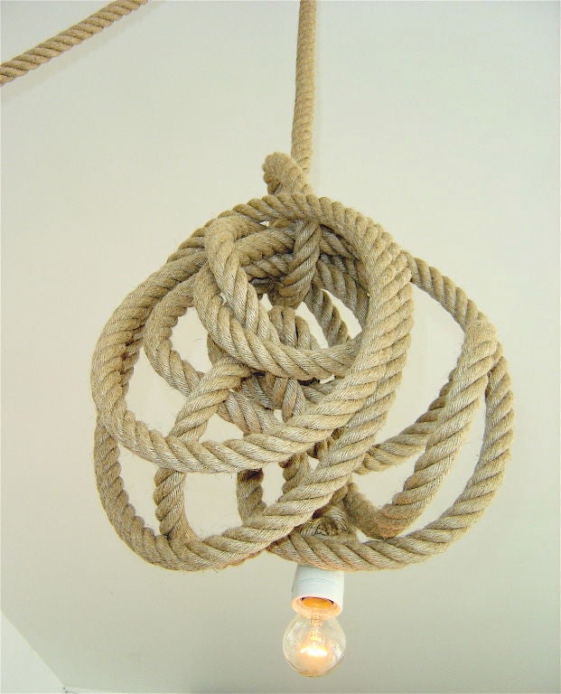 Contemporary 5 Light Flax Rope Light by Christien Meindertsma