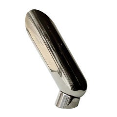 French Sculptural 2 Part Nickel Bronze Lamp