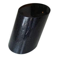 Lucia Mercer Polished Black Onyx Granite Stump Table for Knoll