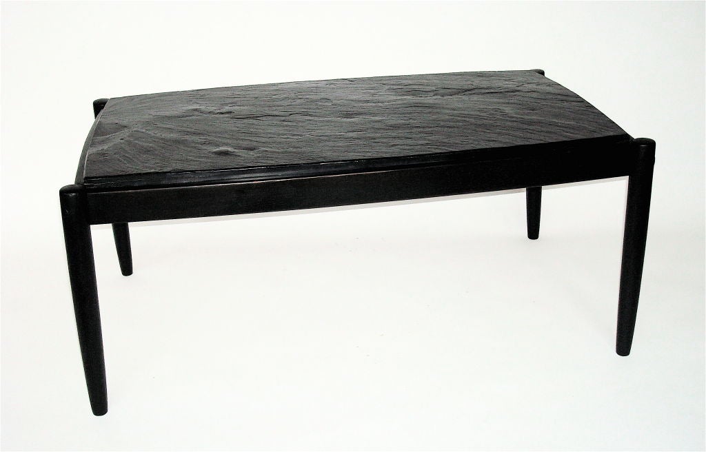 French Slate and Oak Coffee Table 2