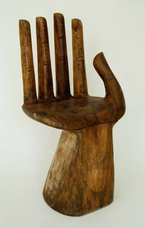 Carved wood hand chair from South of France.