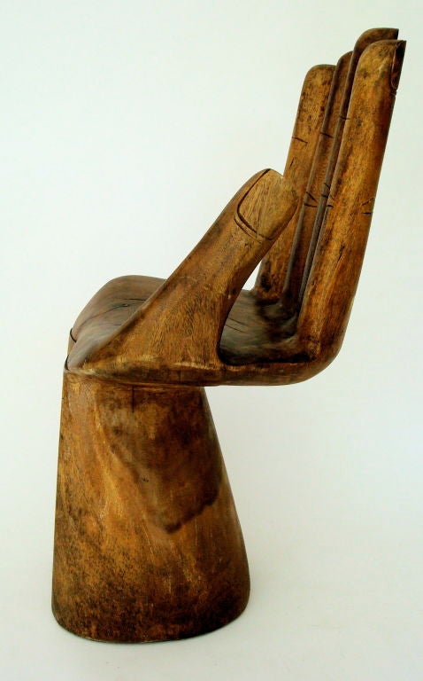 Wood Carved Hand Chair