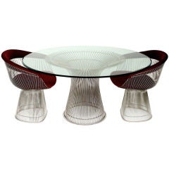 Set of Four Chairs and Table by Warren Platner for Knoll