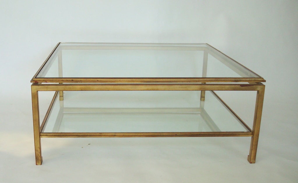 French Low Gilded Iron Table by Masion Jansen In Excellent Condition In Chicago, IL