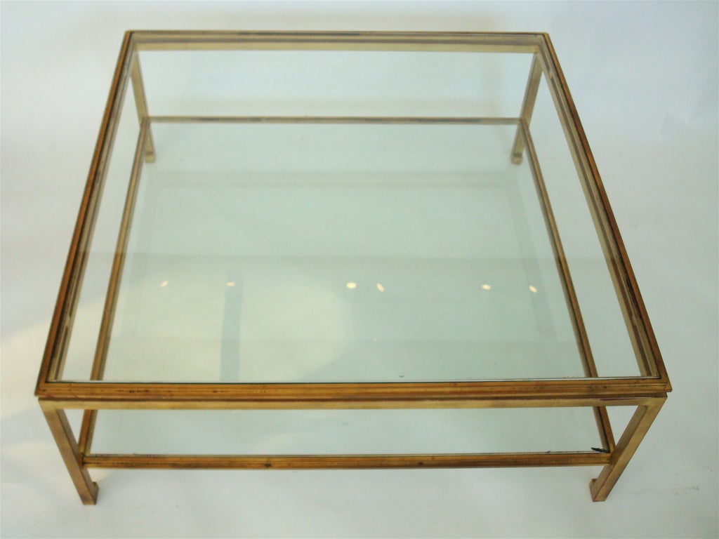 Late 20th Century French Low Gilded Iron Table by Masion Jansen