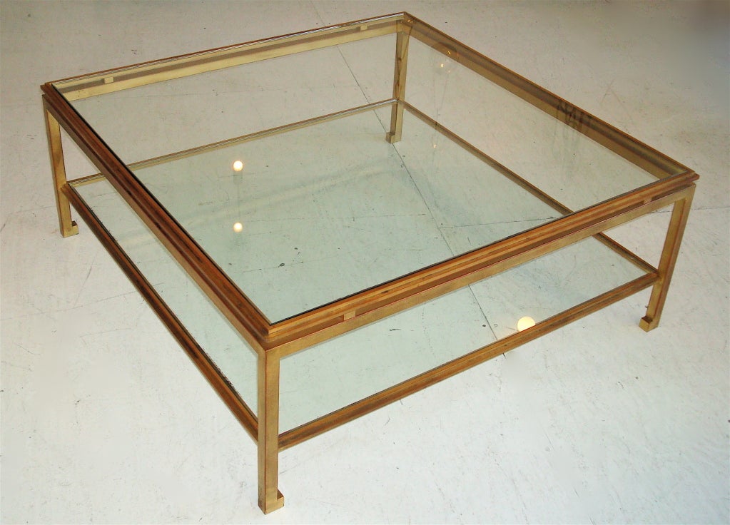 Gilt French Low Gilded Iron Table by Masion Jansen