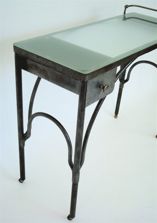 American Industrial Steel and Glass Desk 6