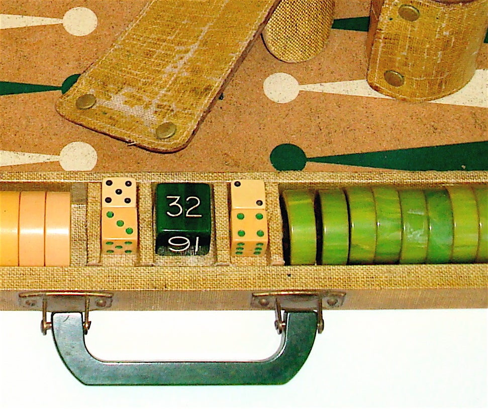 bakelite backgammon pieces