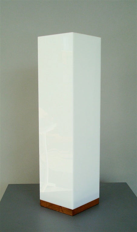 Tower Light in Perspex and Walnut by Myriad of Miami