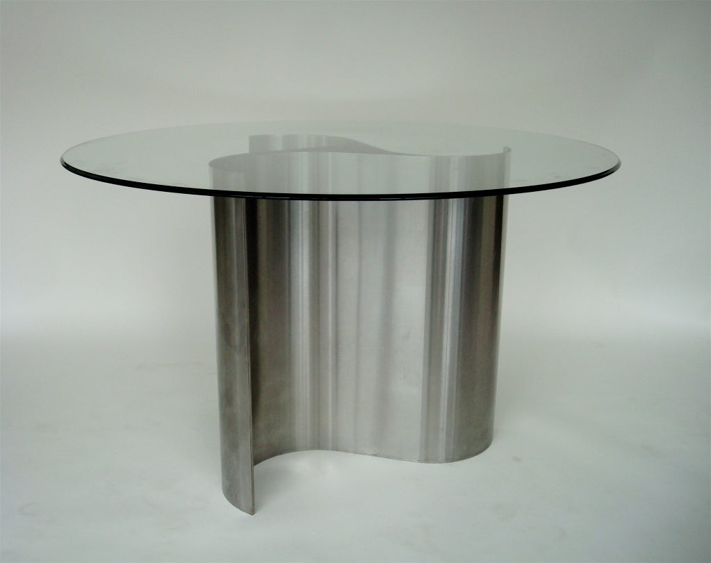 Late 20th Century French Dining or Center Table by Patrice Maffei, model Comète