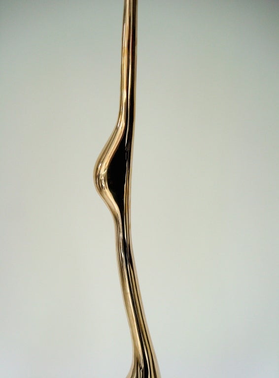 French Cast Bronze Heron Floor Lamp by R. Broissand 2