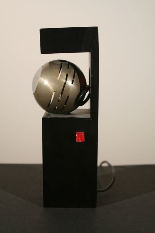 Angelo Lelli Magnetized Contrast Eye Ball Lamp for Arredoluce