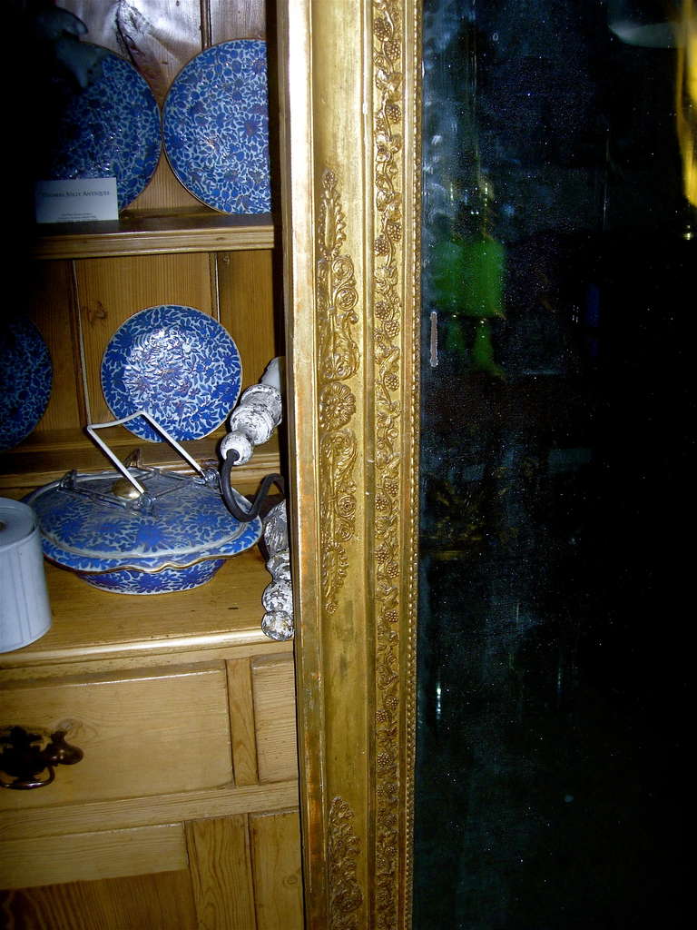 XIXe siècle Miroir trumeau ou console monumental Empire en bois doré de style royal en vente