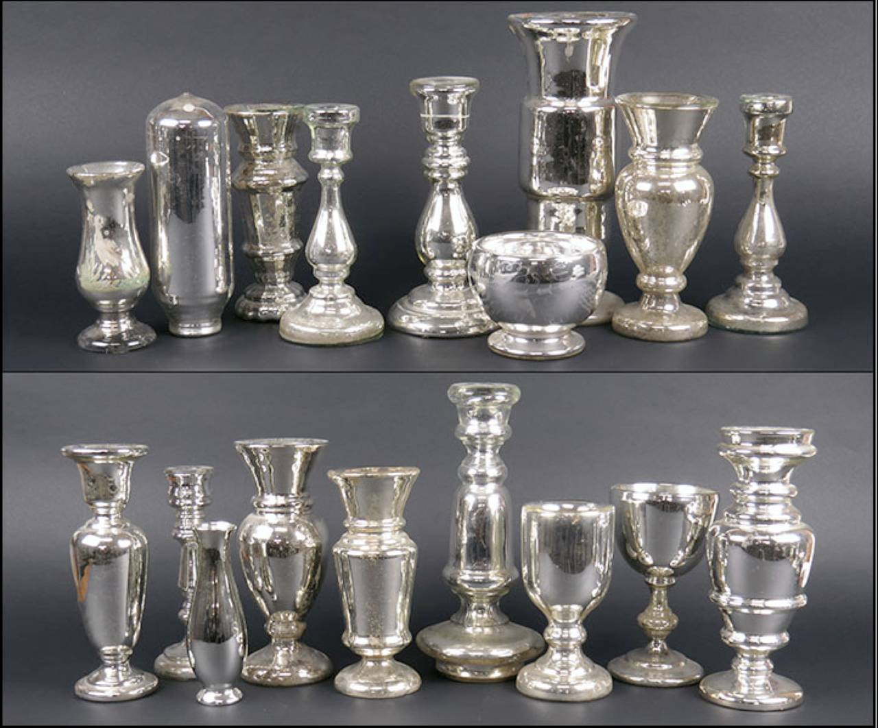 Umfangreiche Sammlung von frühem Mercury-Glas im Angebot 5