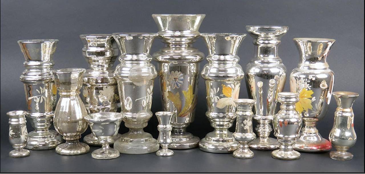 Umfangreiche Sammlung von frühem Mercury-Glas im Zustand „Hervorragend“ im Angebot in Buchanan, MI