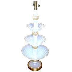 Marbro Murano Glass Three-Tier Center Piece Fitted as a Lamp 5
