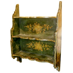 19th Century Venetian Wall Shelf With Painted Decoration.