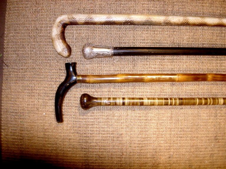 COLLECTION OF ENGLISH WALKING STICKS VERY DECORATIVE AND FEATURED IN THE MARCH ISSUE OF TOWN AND COUNTRY MAGAZINE.  PRICED PER STICK