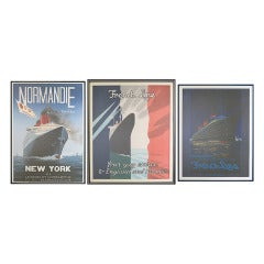 Three Framed Vintage Nautical Posters