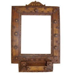 Antique Tramp Art Frame/mirror