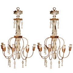 One Pair Of Monumental Five Arm Sconces