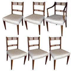 Set of Six Regency Style Mahogany Dining Chairs 11