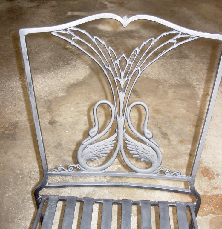 Set of Four Iron Garden Chairs