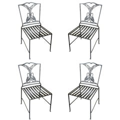 Set of Four Iron Garden Chairs