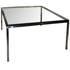 Stainless Steel and Glass Side or Coffee Table 5