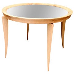 Very Chic Maple And Mirror Side Table With Ruhlman Influence,