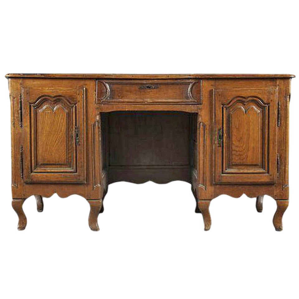 Provincial Louis XV Walnut Desk or Vanity For Sale