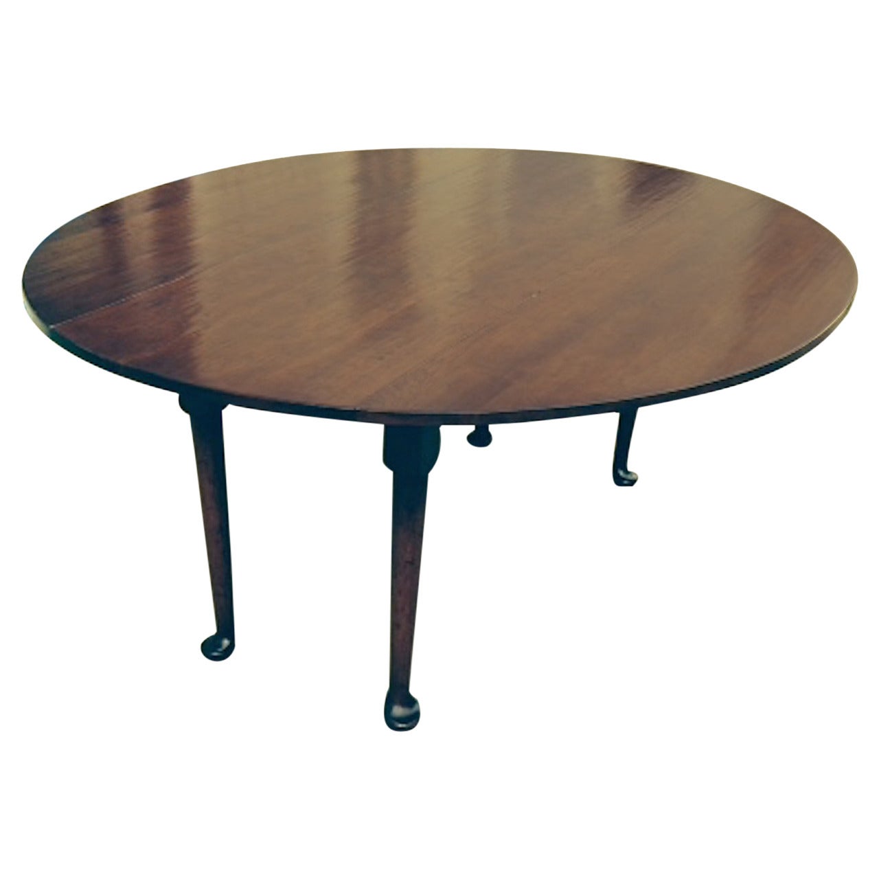 Handcrafted English Mahogany Drop-Leaf Table