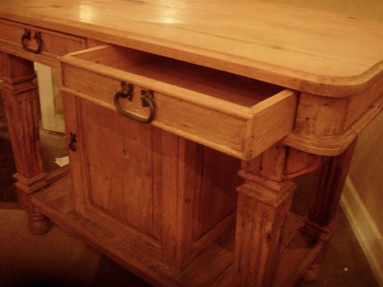 British English Pine Center Table