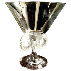 Lalique "Taurus" Centerpiece, Signed 7