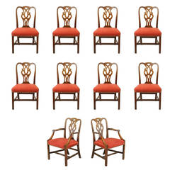 Set of Ten 19th Century English Dining Chairs