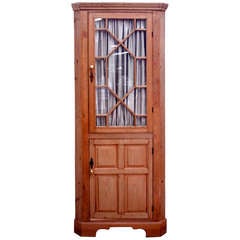 19th Century English Pine Corner Cupboard 7