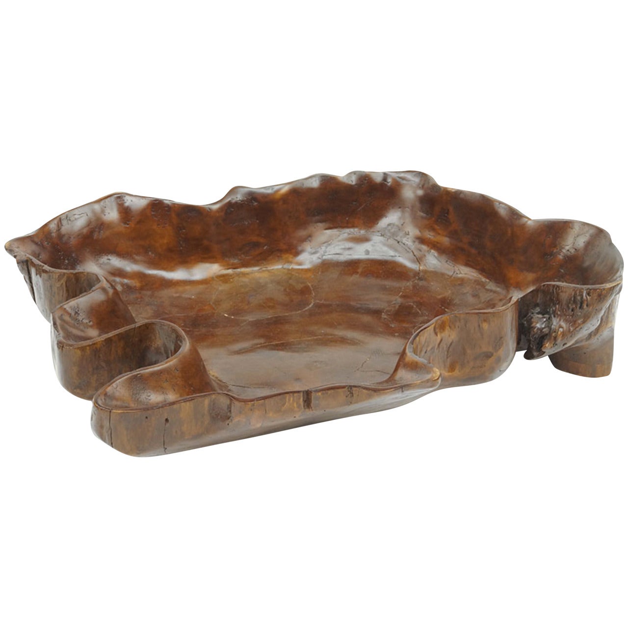 Diloirenzo Carved Tree Trunk Center Bowl For Sale