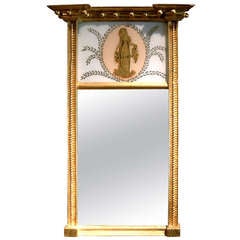 Charming Federal Giltwood Trumeau Mirror 6