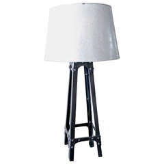 Charming Industrial Iron Lamp With Galvanized Metal Shade. 7