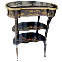 19th Century English Side Table with Painted Chinoiserie Decoration 9