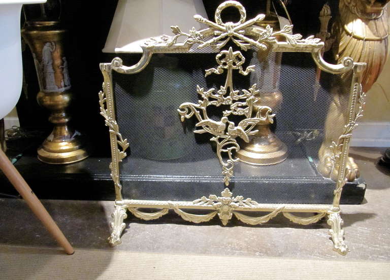 Solid Brass Fire Screen, Priced per screen.