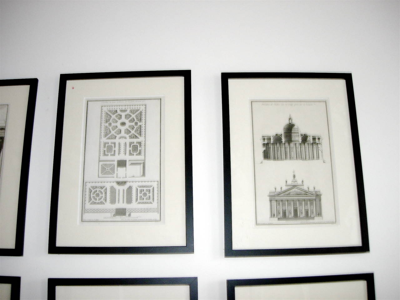 French Extensive Collection of 18th Century Architectural Engravings, Priced Per Piece.