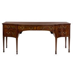 George III Mahogany and Satinwood Inlaid Sideboard 2